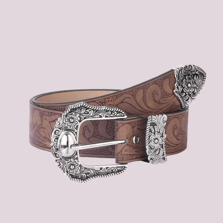 High-grade Brown Jeans Strap Casual All-matching High-grade Brown Jeans Strap Casual All-matching